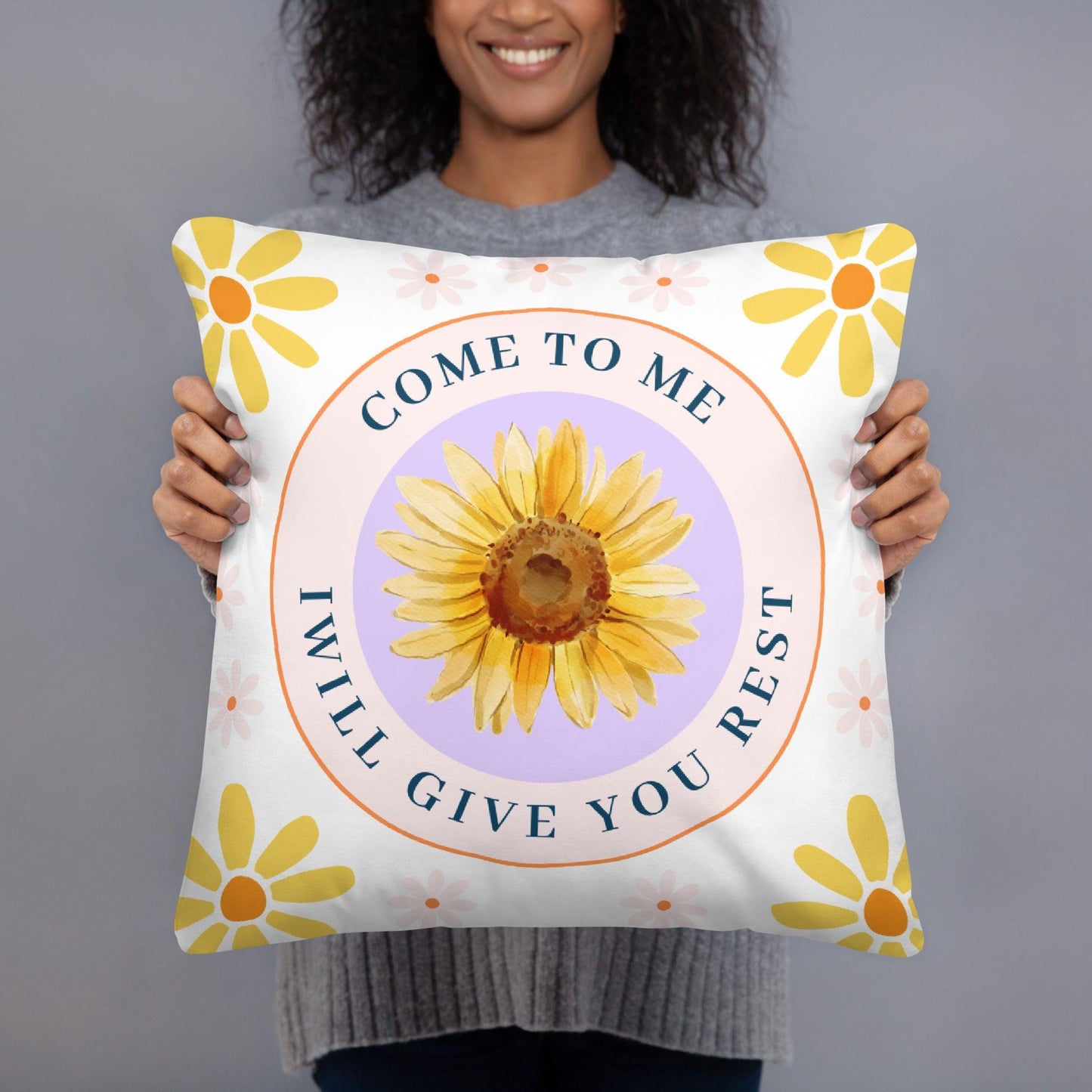 Sunflower Inspiration Pillow - Sharing Faith Fashions