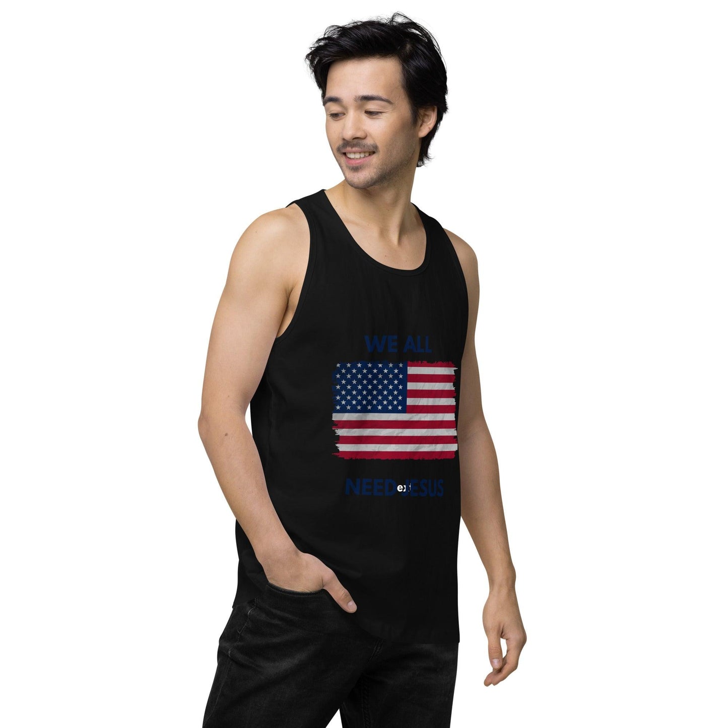 We all need Jesus Men’s premium tank top - Sharing Faith Fashions