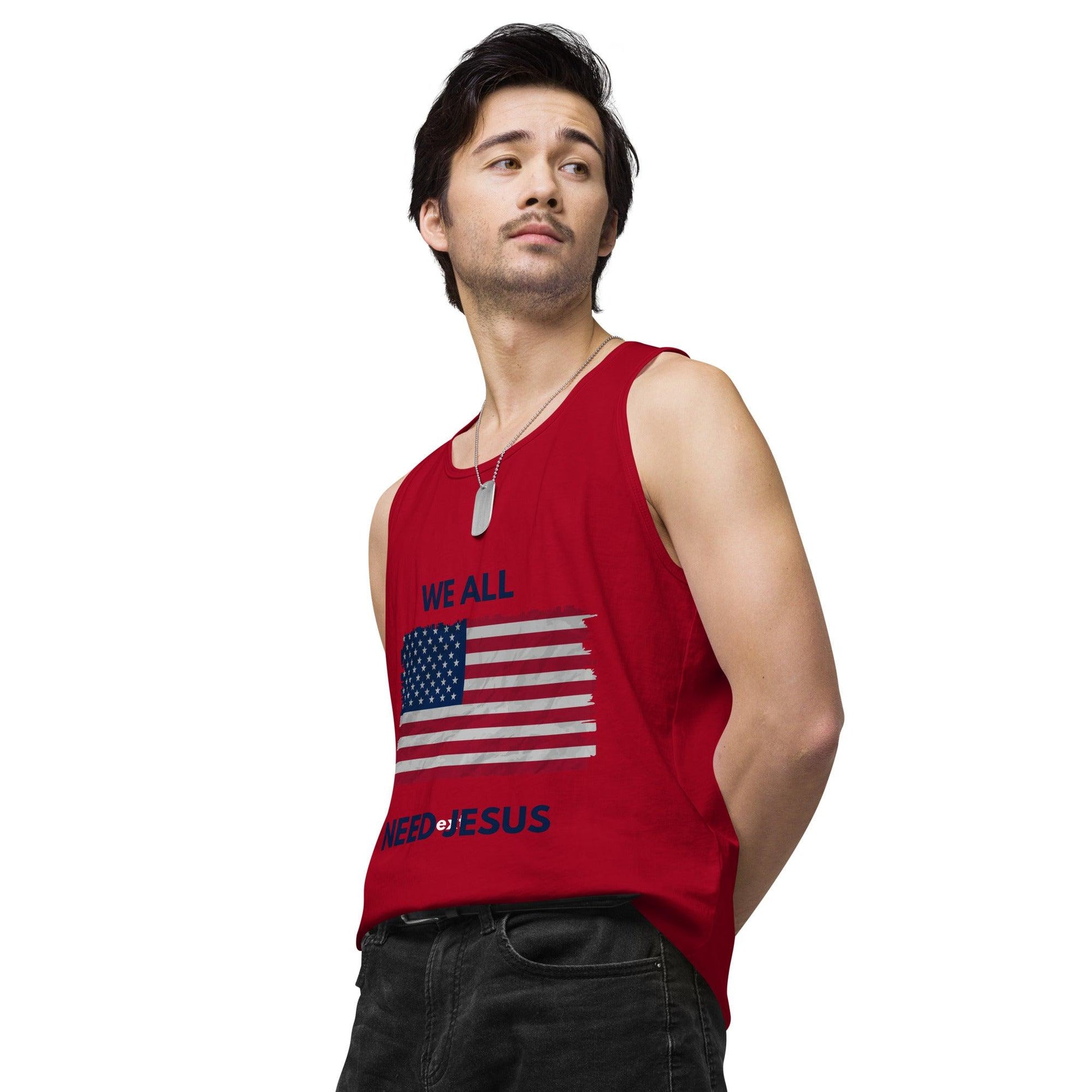 We all need Jesus Men’s premium tank top - Sharing Faith Fashions