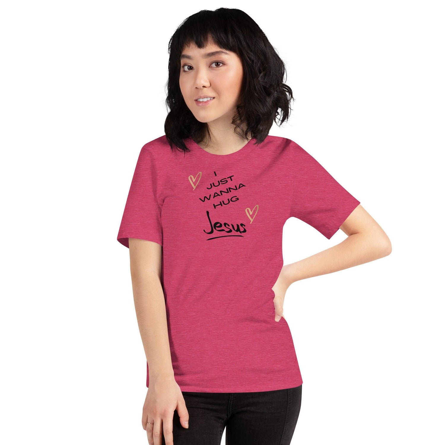 I just wanna hug Jesus Classic soft tee - Sharing Faith Fashions