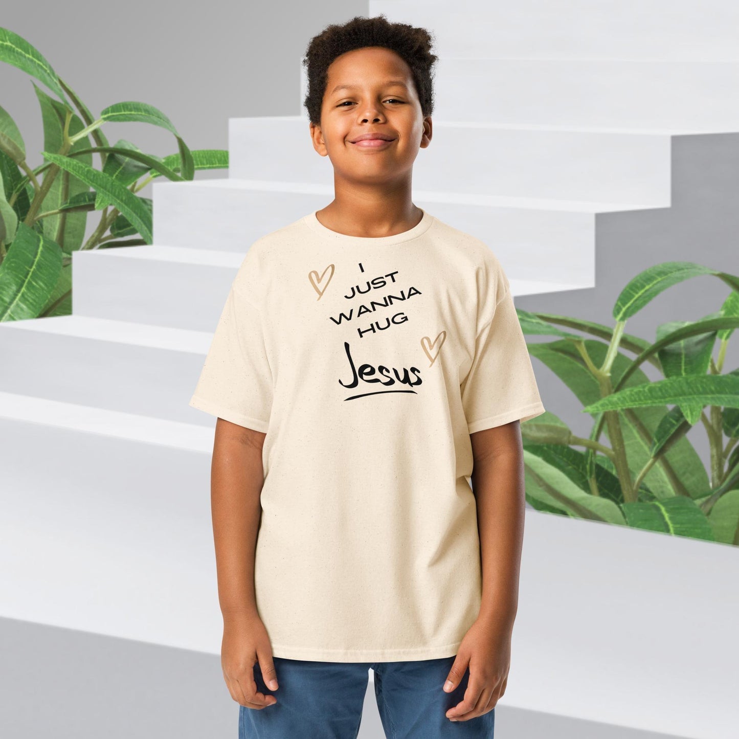 I just wanna hug Jesus- youth classic tee - Sharing Faith Fashions