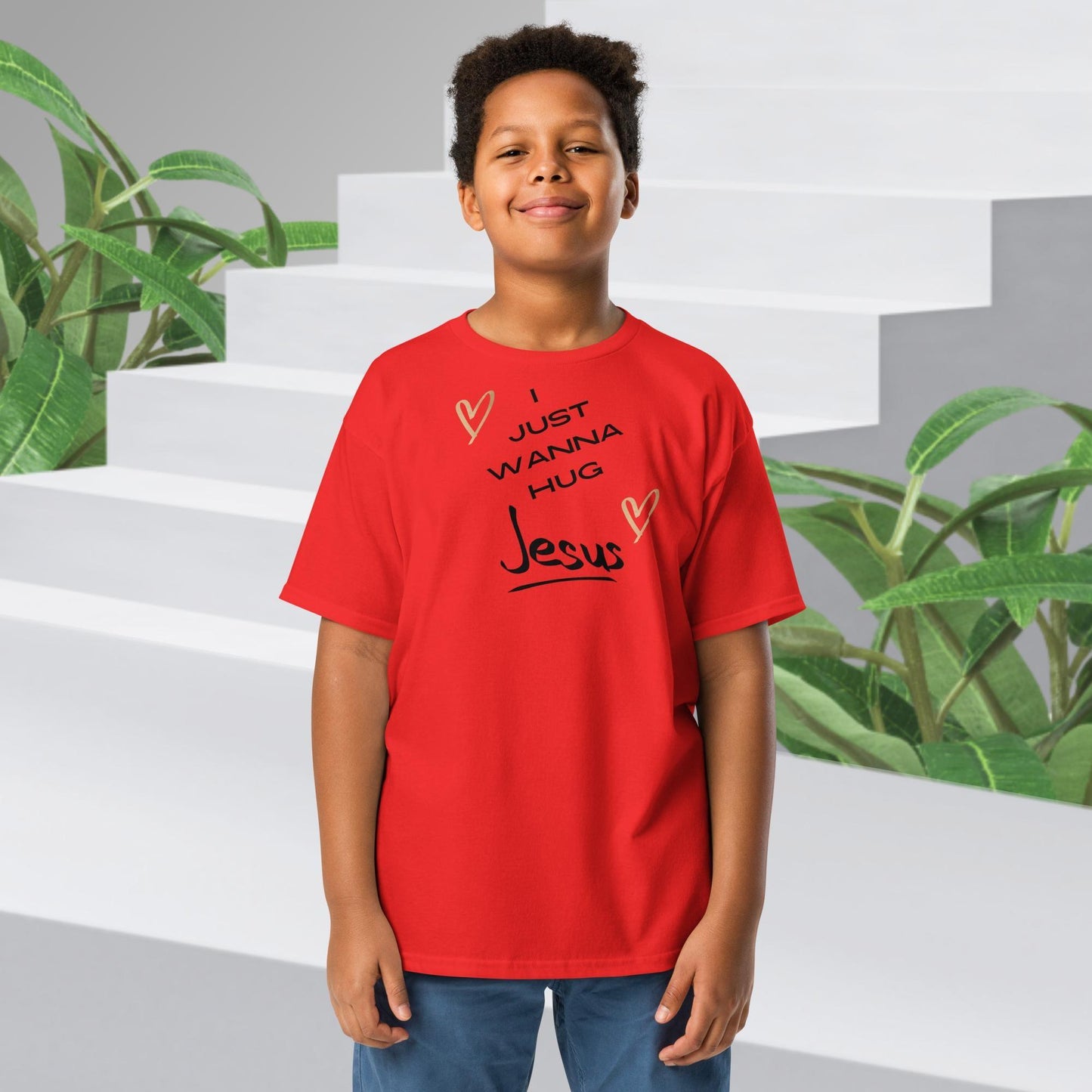 I just wanna hug Jesus- youth classic tee - Sharing Faith Fashions