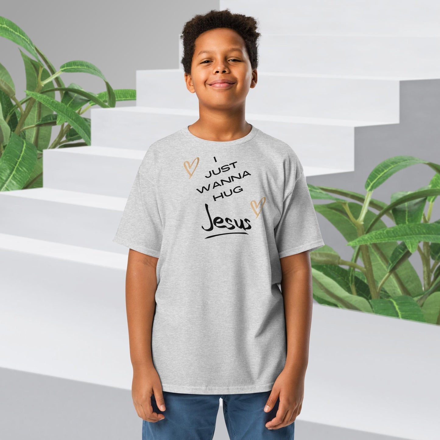 I just wanna hug Jesus- youth classic tee - Sharing Faith Fashions